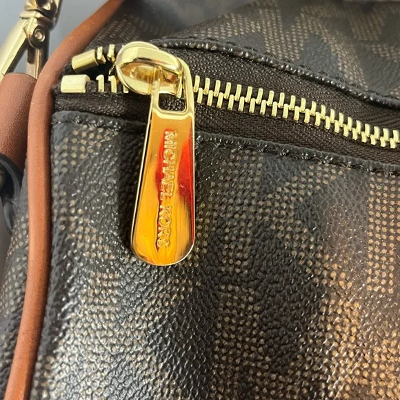 Michael Kors Dark Brown Monogram Duffel Bag Weekender - Picture 8 of 16